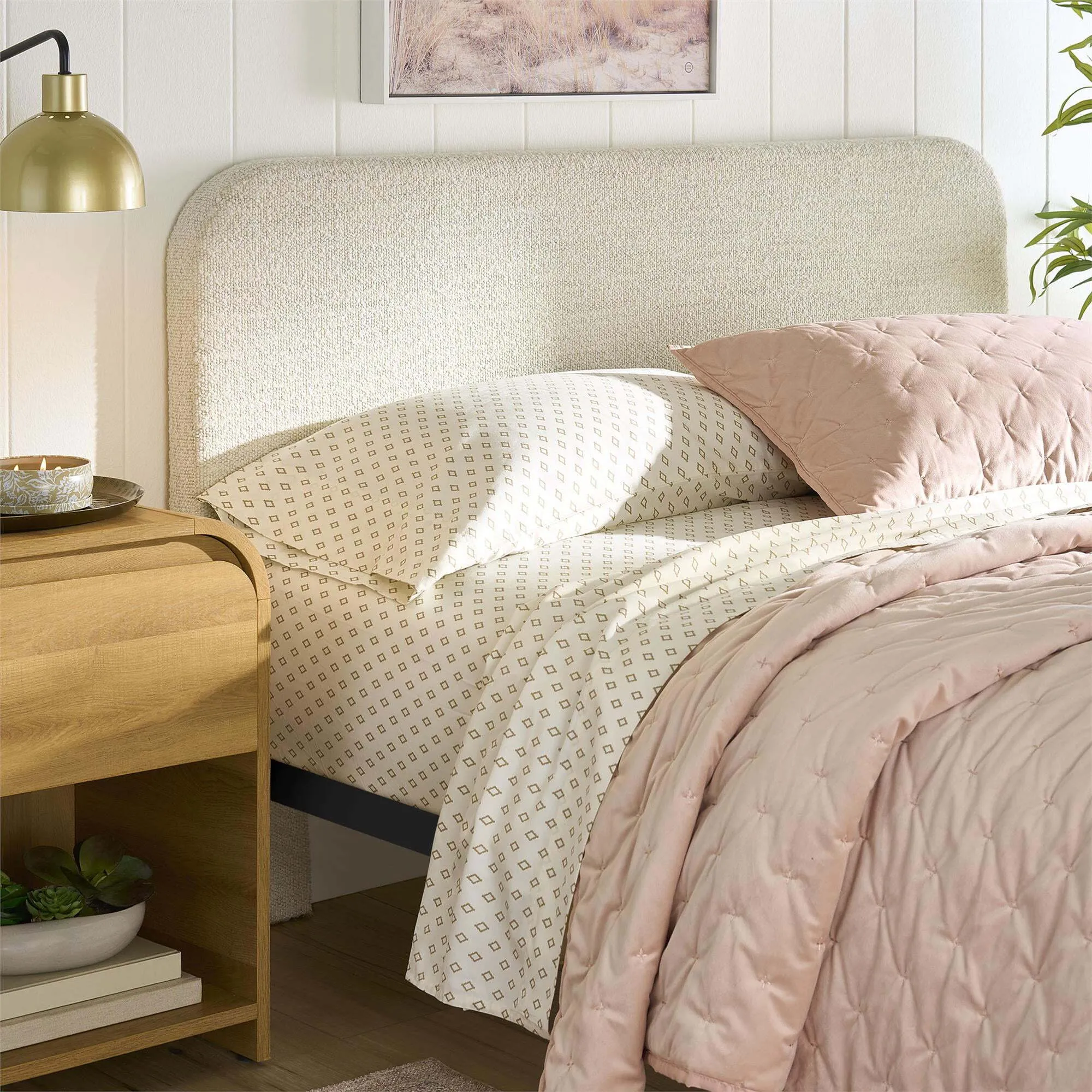 Queen Boucle Headboard