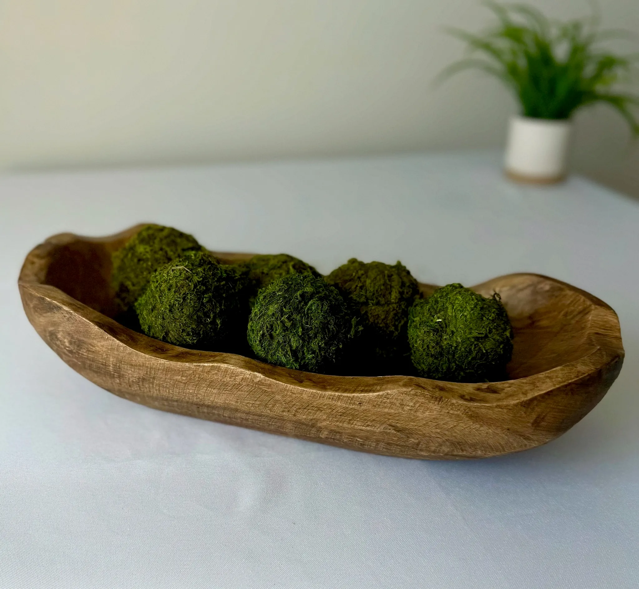 Wooden Oval Bowl