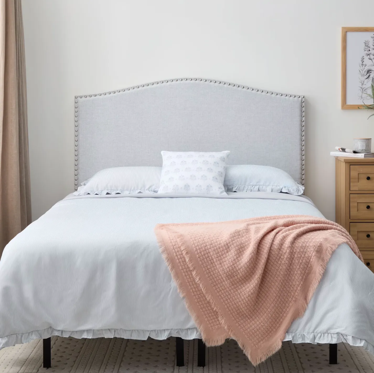 Queen Headboard Light Greyish