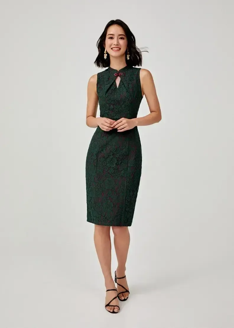 RD-0003 - Love Bonito - Qipao Green Dress