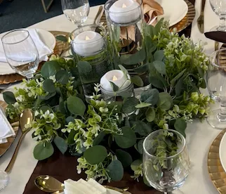 Round Floral Wreath Centerpieces