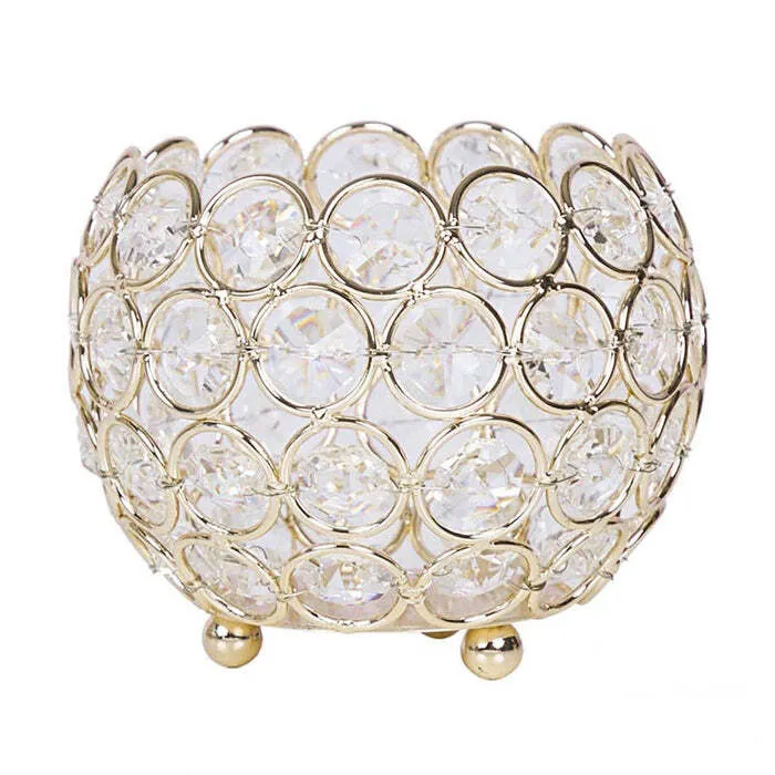Crystal Beaded Tea light- Sm