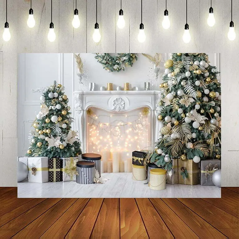 Christmas themed backdrop with stand