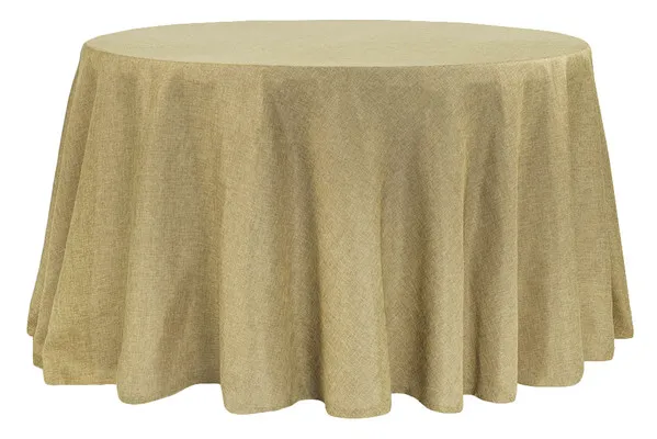 Faux Natural Burlap 132" Round Cloths