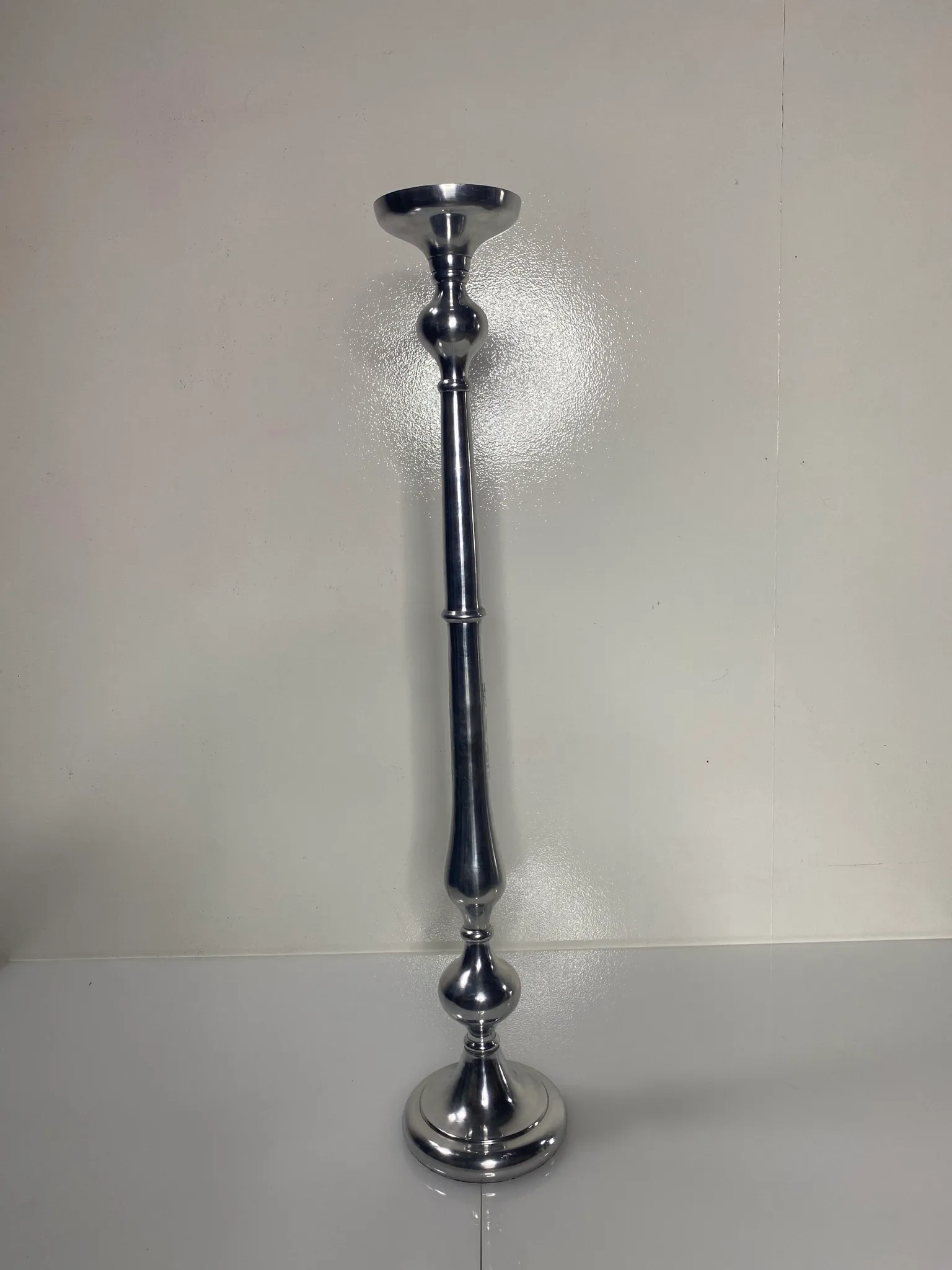 Pewter Candlestick Tall - 32"