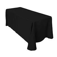 Black Poly Linen - 156" x 90"
