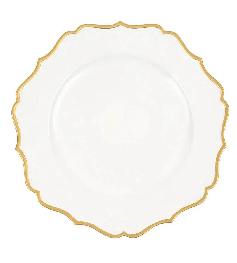 Gold Scalloped Acrylic Charger