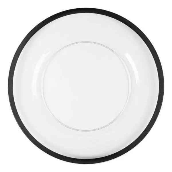 Black Rimmed Acrylic Charger