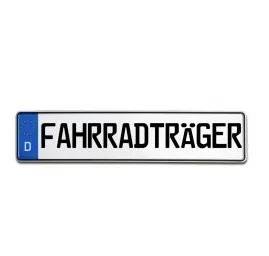 Kennzeichen für Fahrradträger/Heckbox