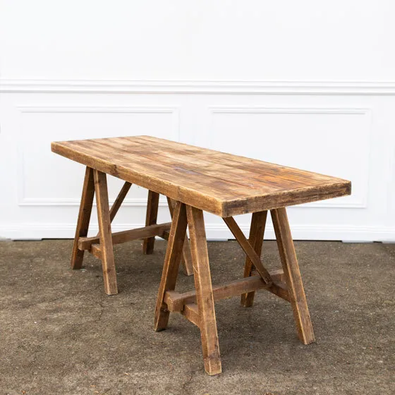 Dining Timber Trestle Table - Narrow