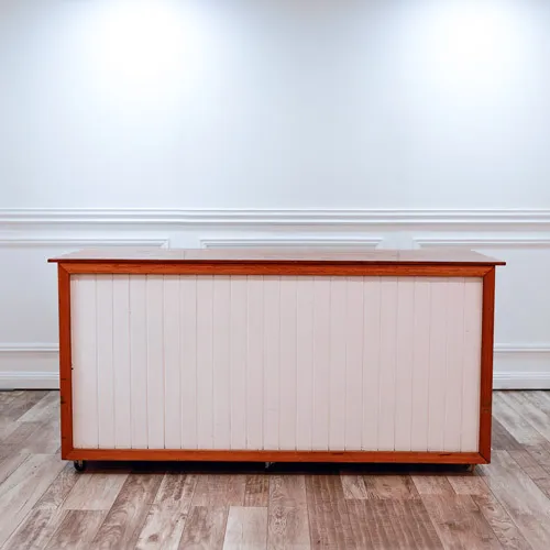Panelled Bar - Timber and White