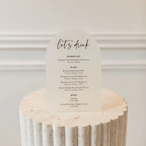 Standing Menu - A4