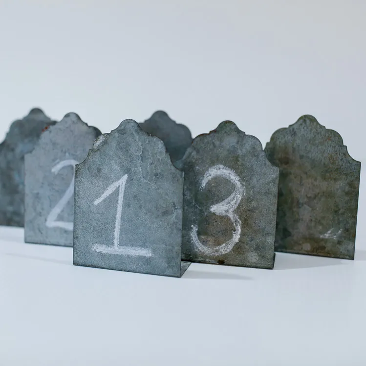 Table Number - Zinc