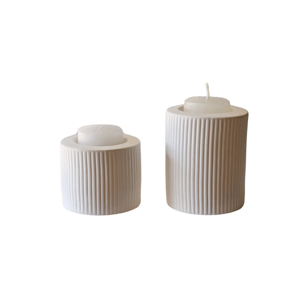 Ceramic Votive - Snow - Medium