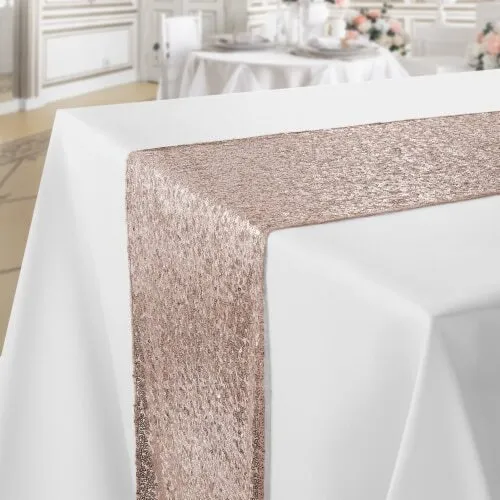 Table Runner - Sequin - Rose Gold