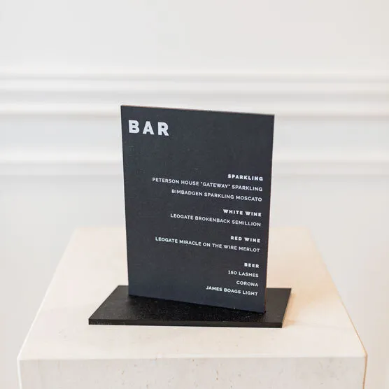 Menu with Base - A5
