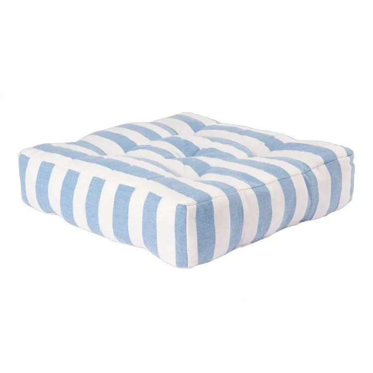 Floor Cushion - Blue and White
