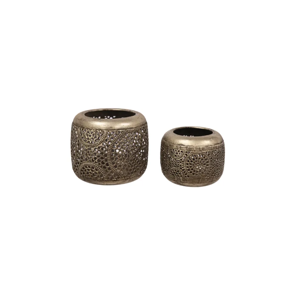 Antique Silver Votive - Medium