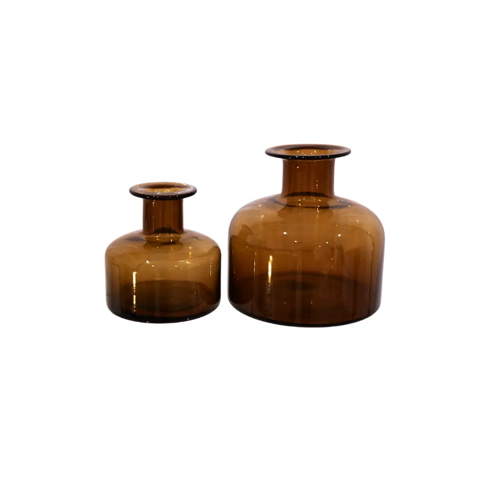 Amber Squat Vase