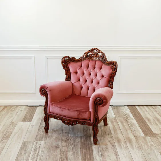 Velour Armchair - Pink
