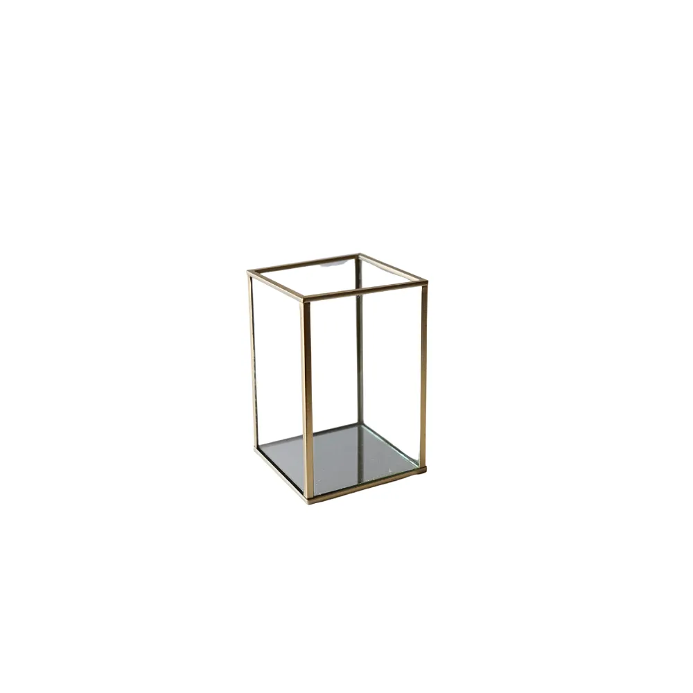Lantern - glass and gold - Mini