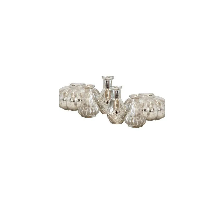 Mercury Glass Bottles - Various Shapes