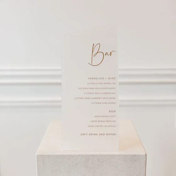 Standing Menu - A3