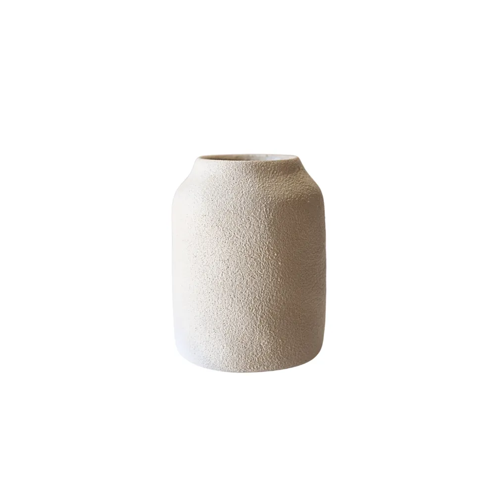 White Textured Vase