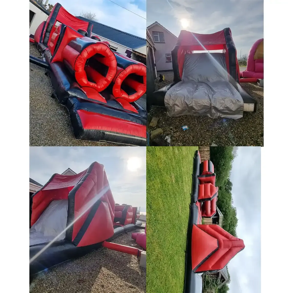 Red & Black Obstacle Course Castle