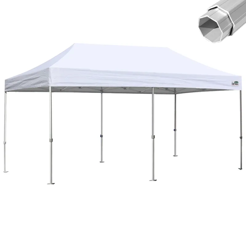 10'x20' Commercial White Pop-up Tent