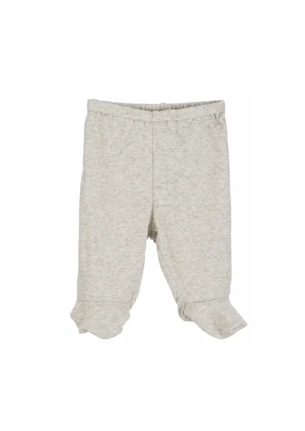 Newborn Pants w/feet - Wheat- Rib solid