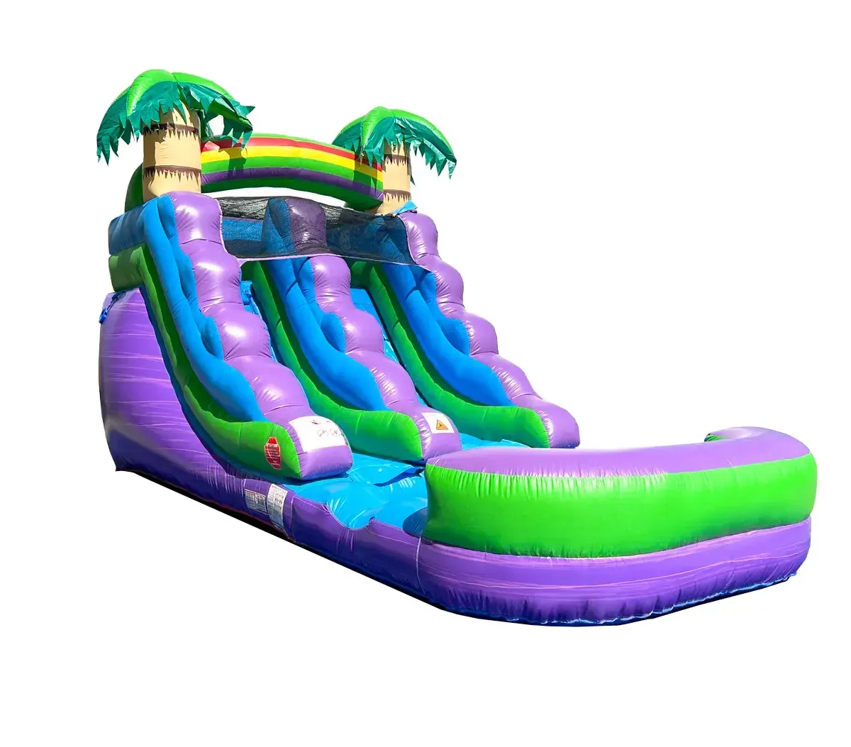 12' Rental Lite Purple Marble Inflatable Water Slide