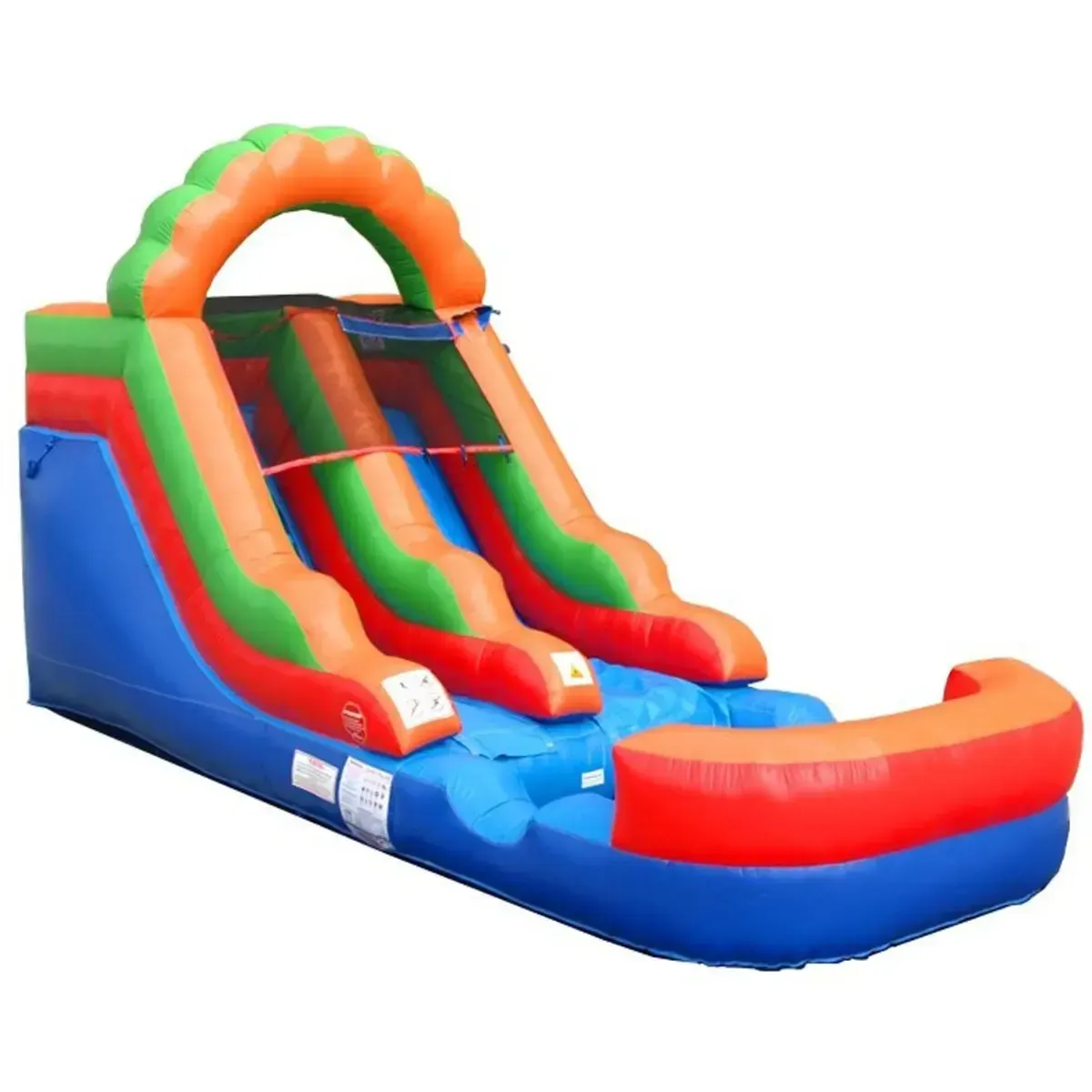12' Rental Lite Rainbow Inflatable Water Slide