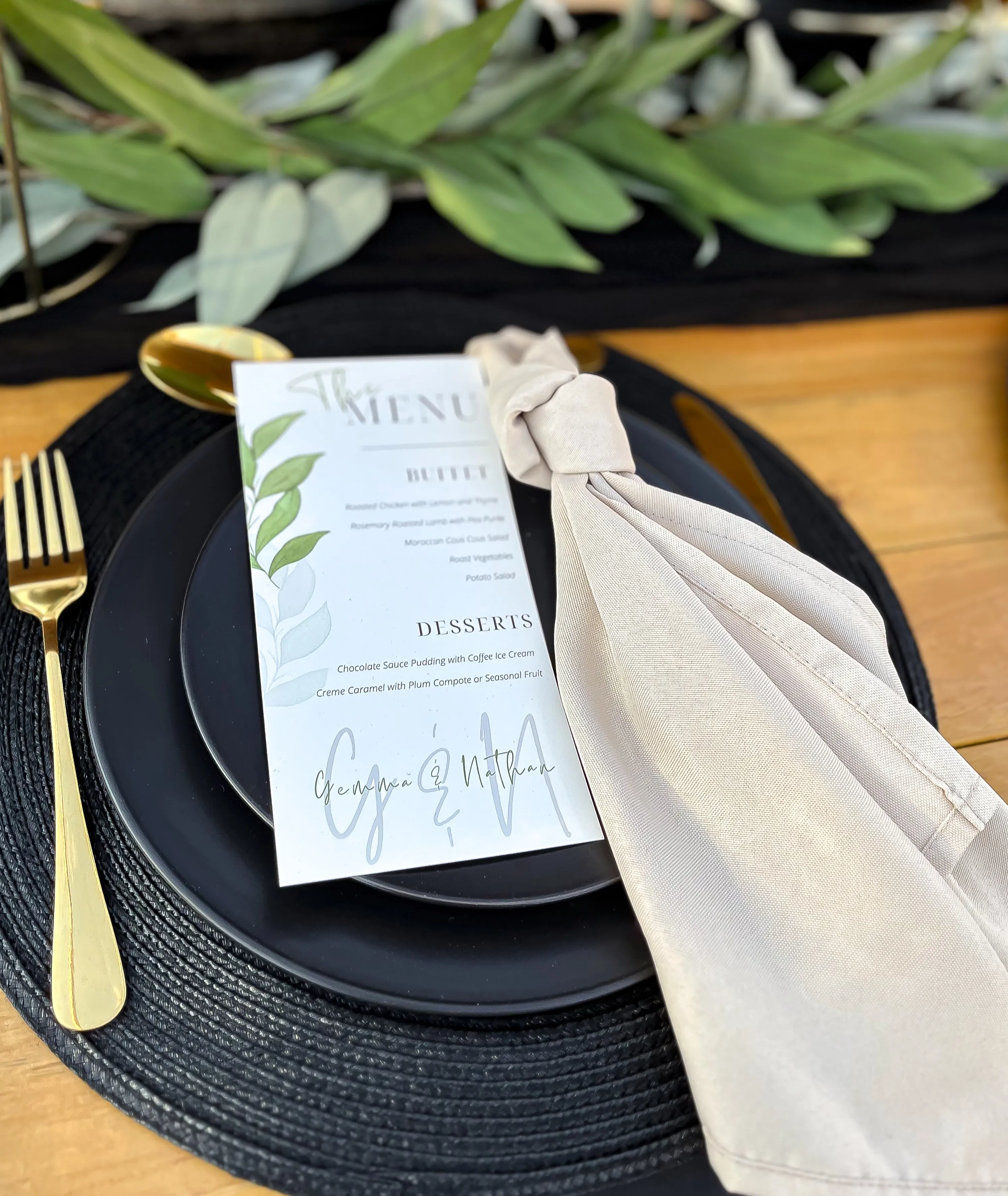 Black Dinner Plate Hire Wedfest Events