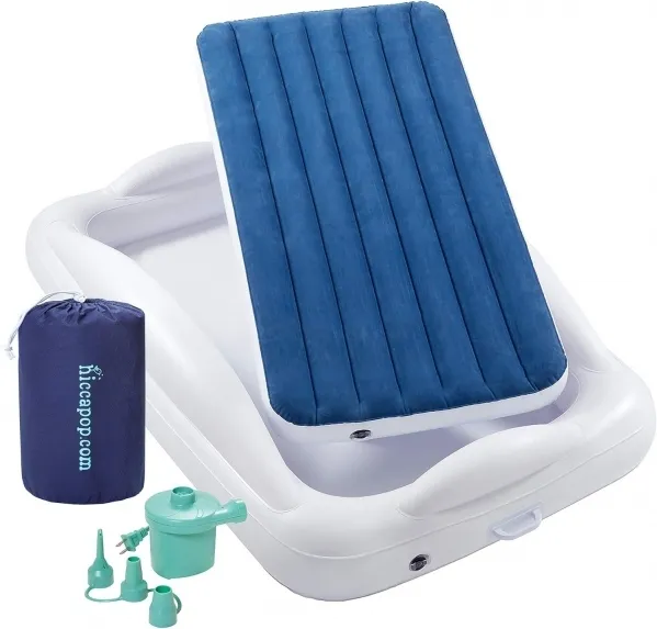 hiccapop Inflatable Toddler Bed with Safety Bumpers