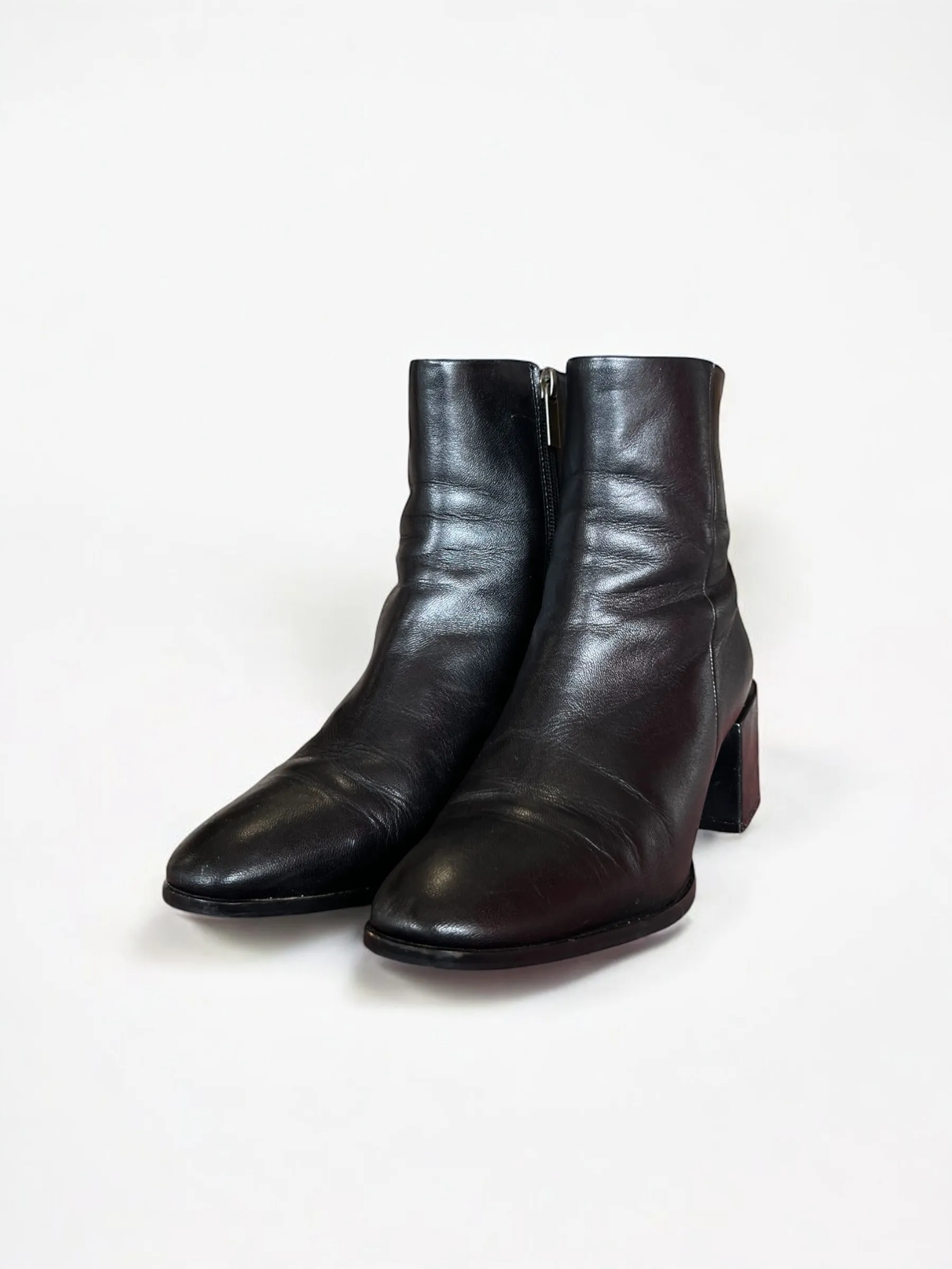 Leather ankle boots