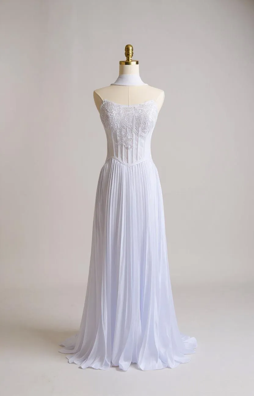 Pleat corset dress