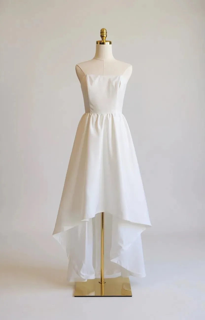 Bare top A-line dress