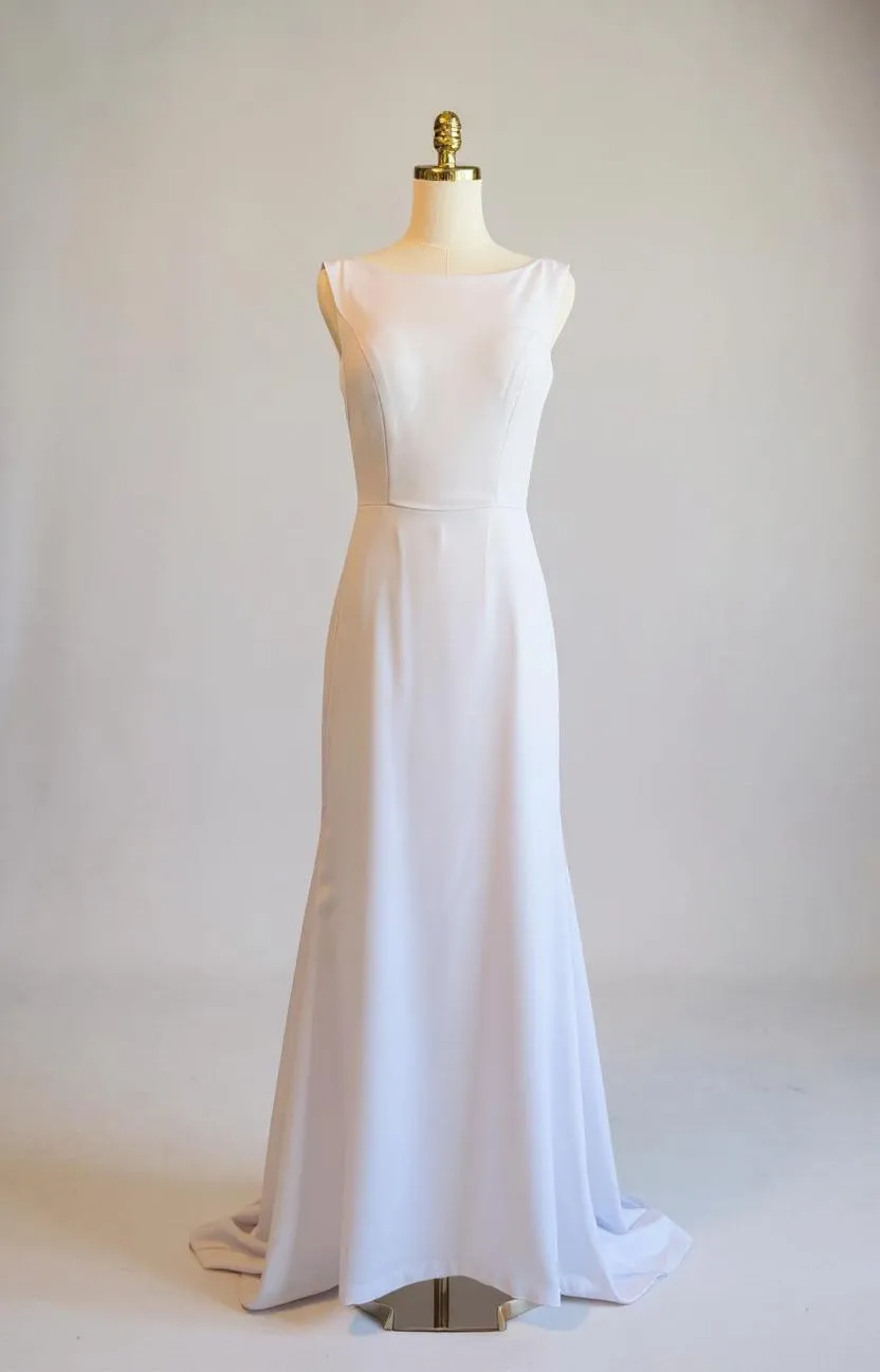 Back open dress