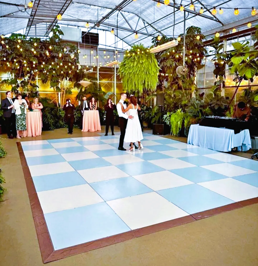 CHECKERED DANCE FLOOR - LIGHT BLUE