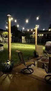 Party Light Post with Greenery or Drapery
