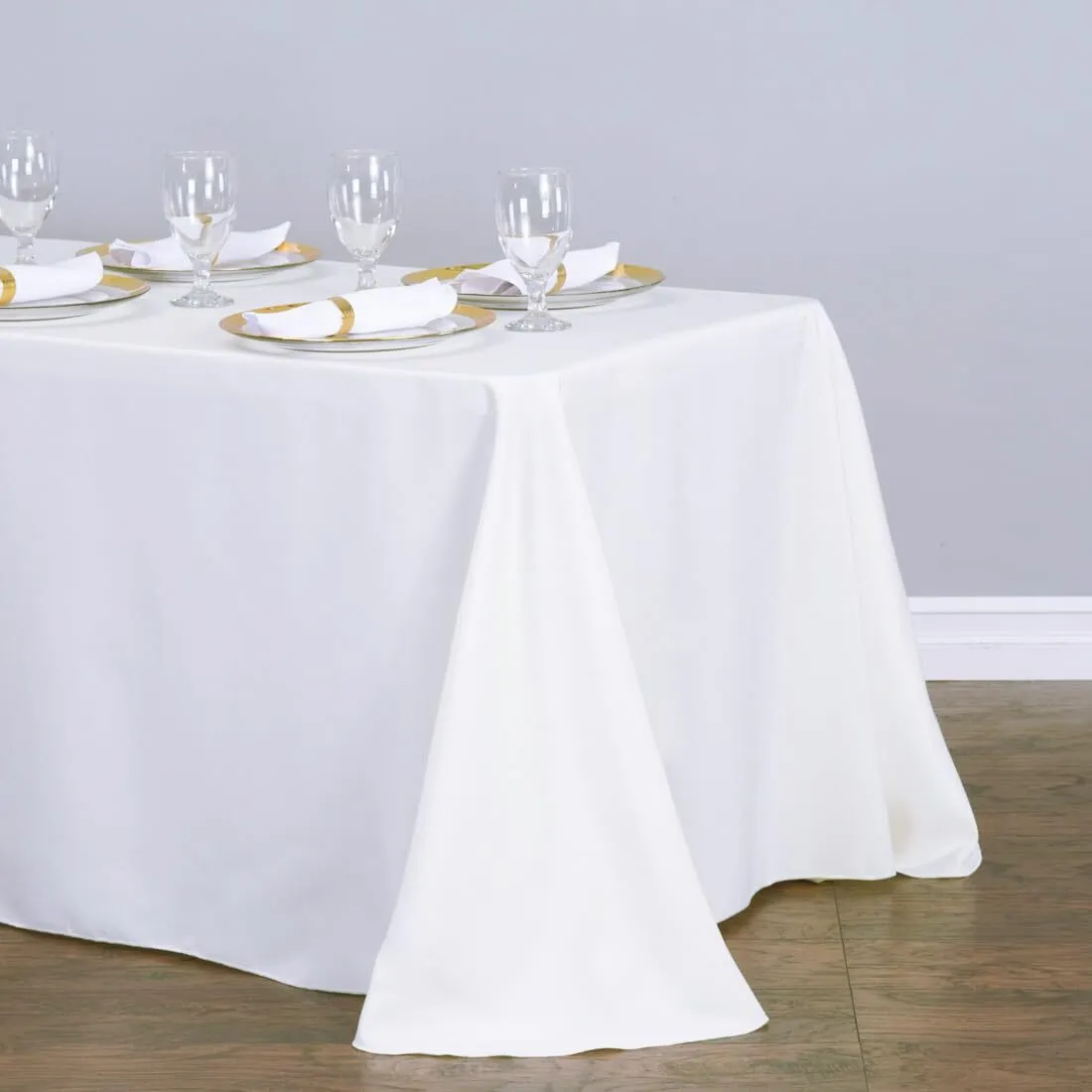 90x156 (8ft table) linen- WHITE