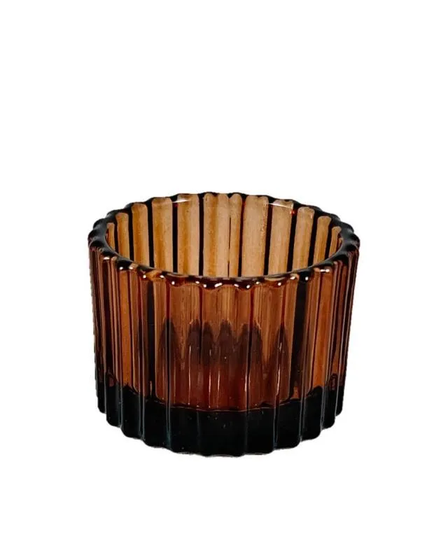 Amber Tealight Holder with tealight