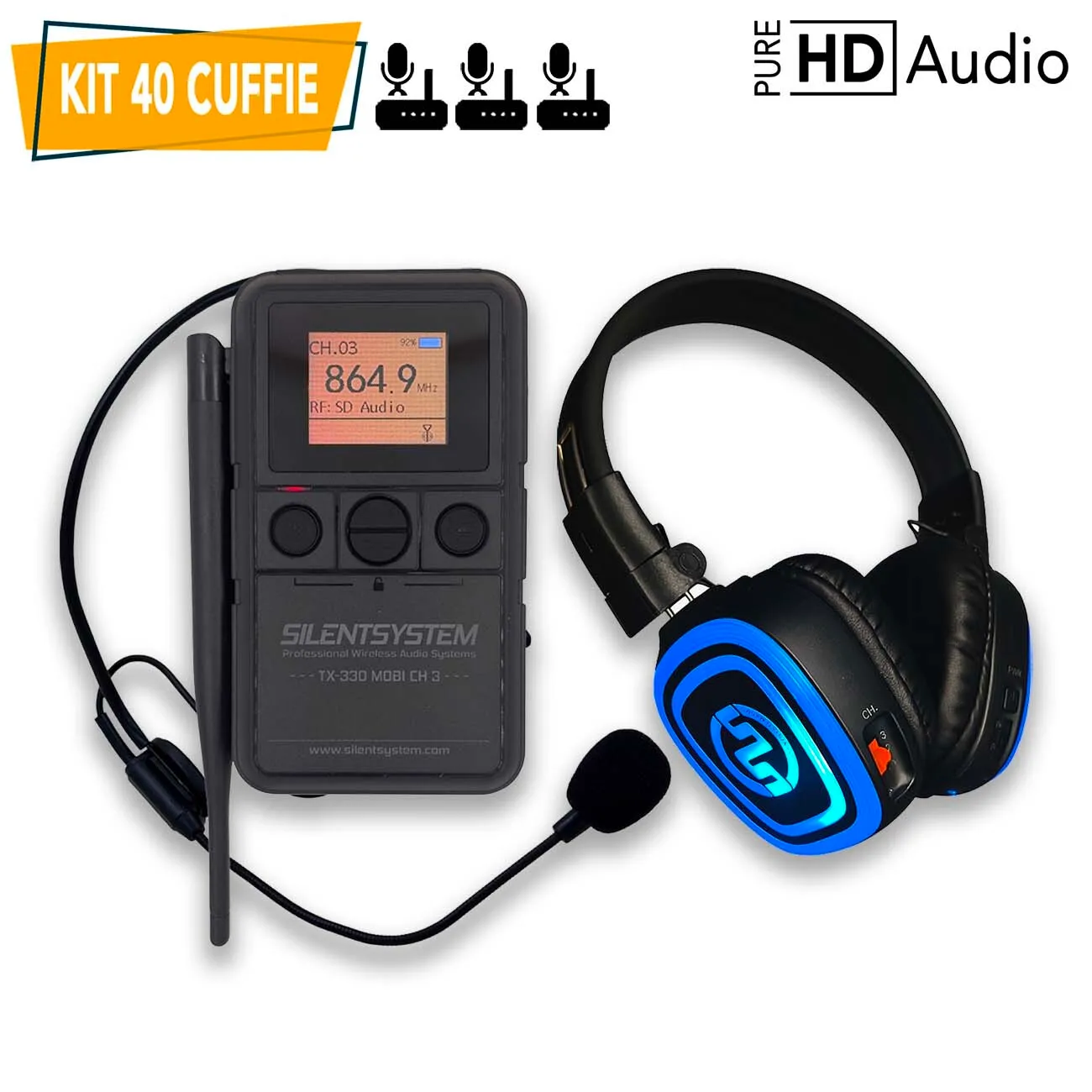 KIT 40 Cuffie + Mic | SX839