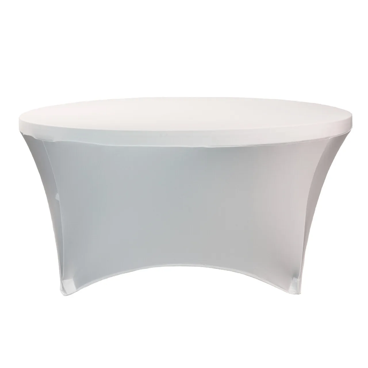 White 5' Round Table Cover (Spandex)