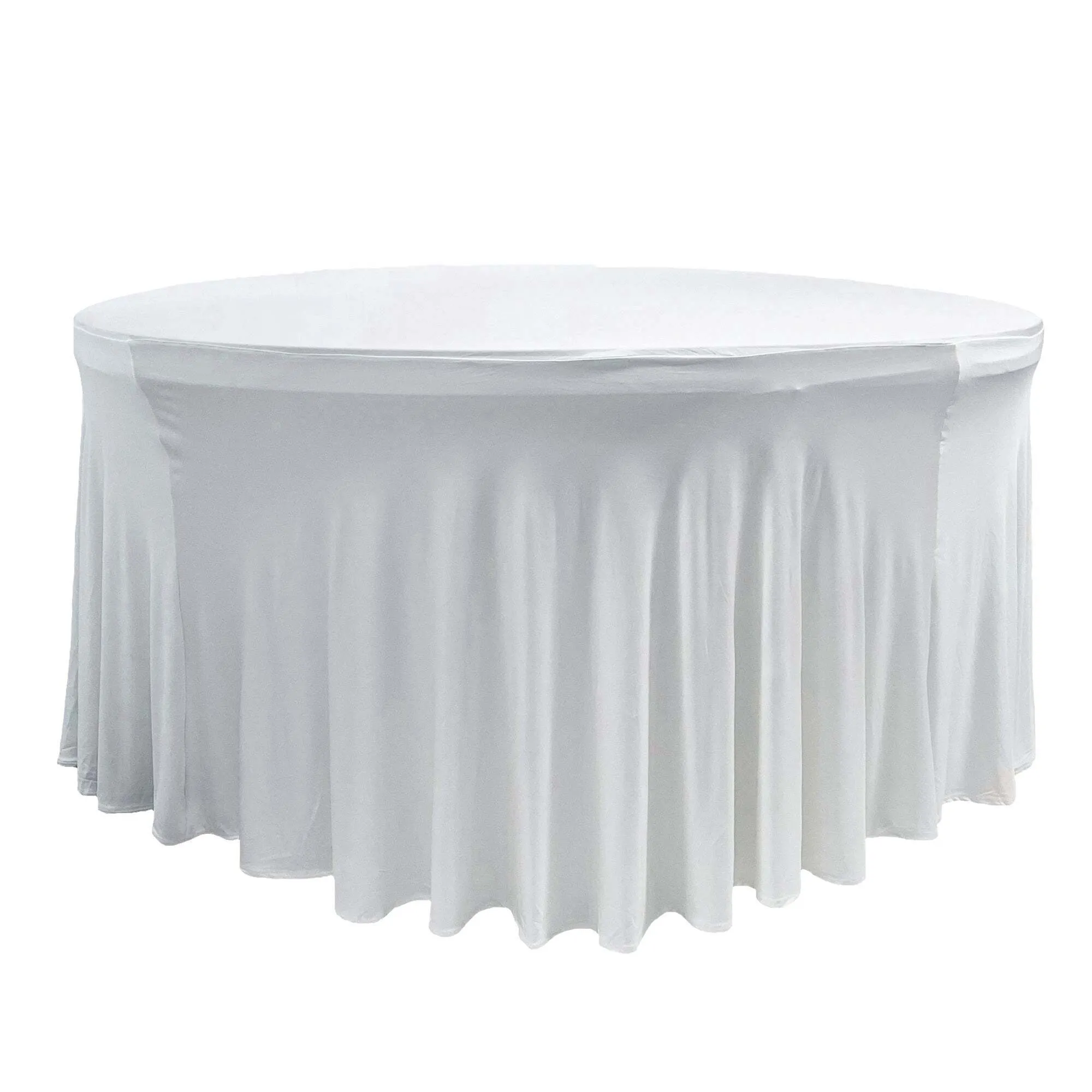 White 5' Round Table Cover (Linen)