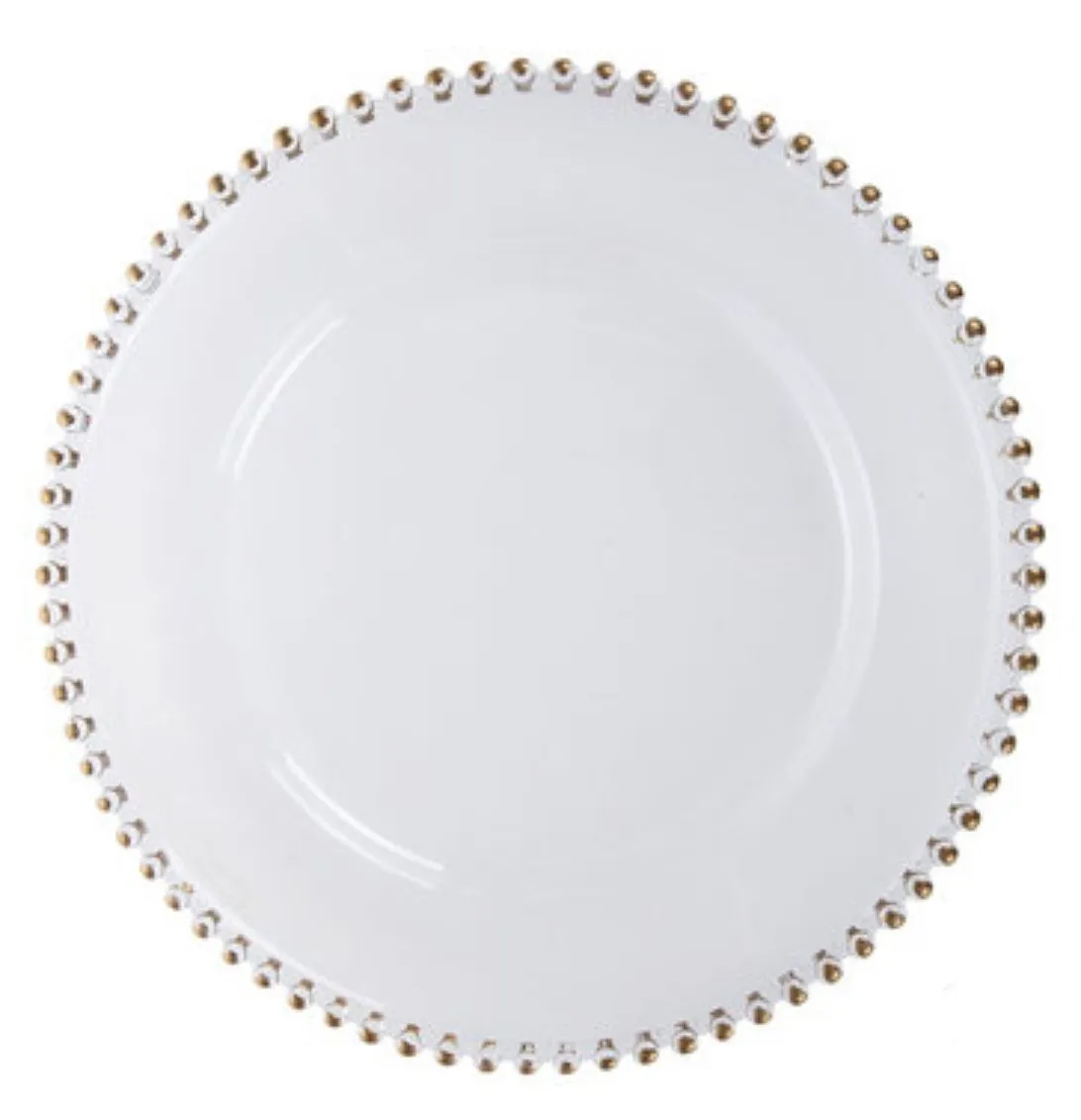 Transparent W/ Beaded Trim 13"