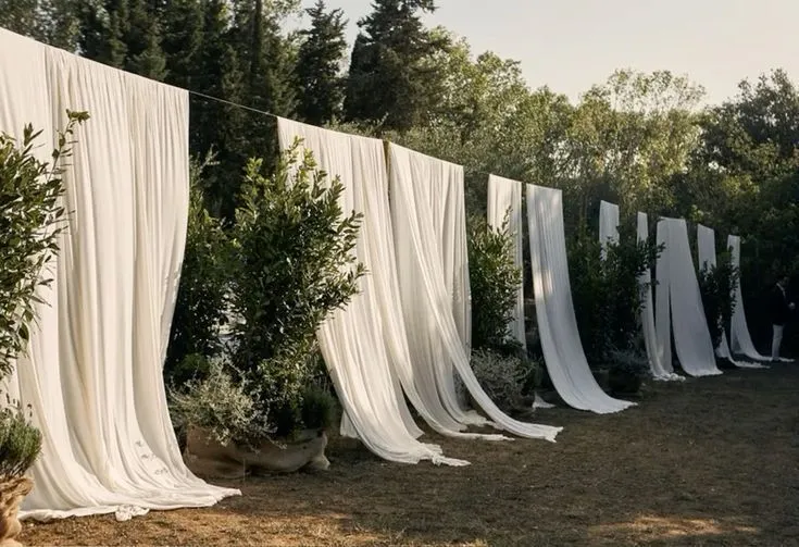 Chiffon drapery