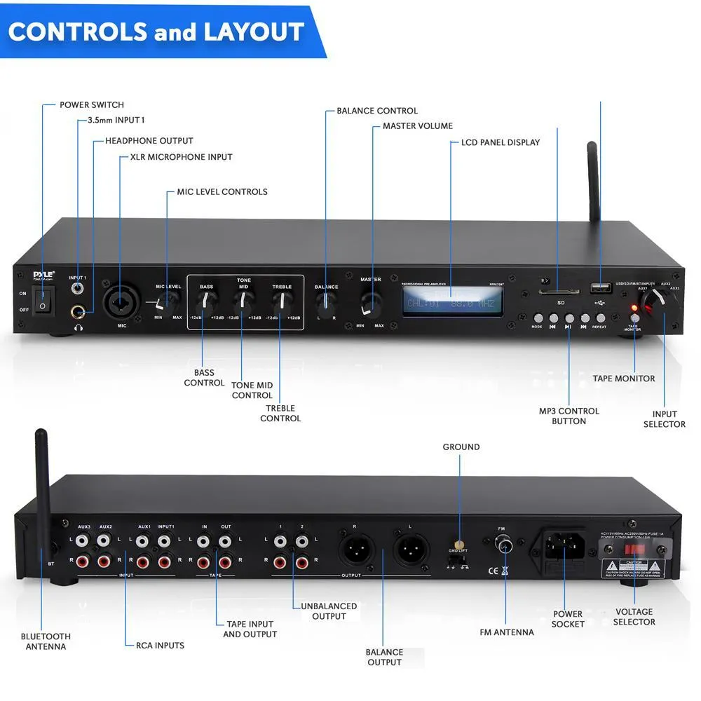 Pyle Rack mount bluetooth Receiver