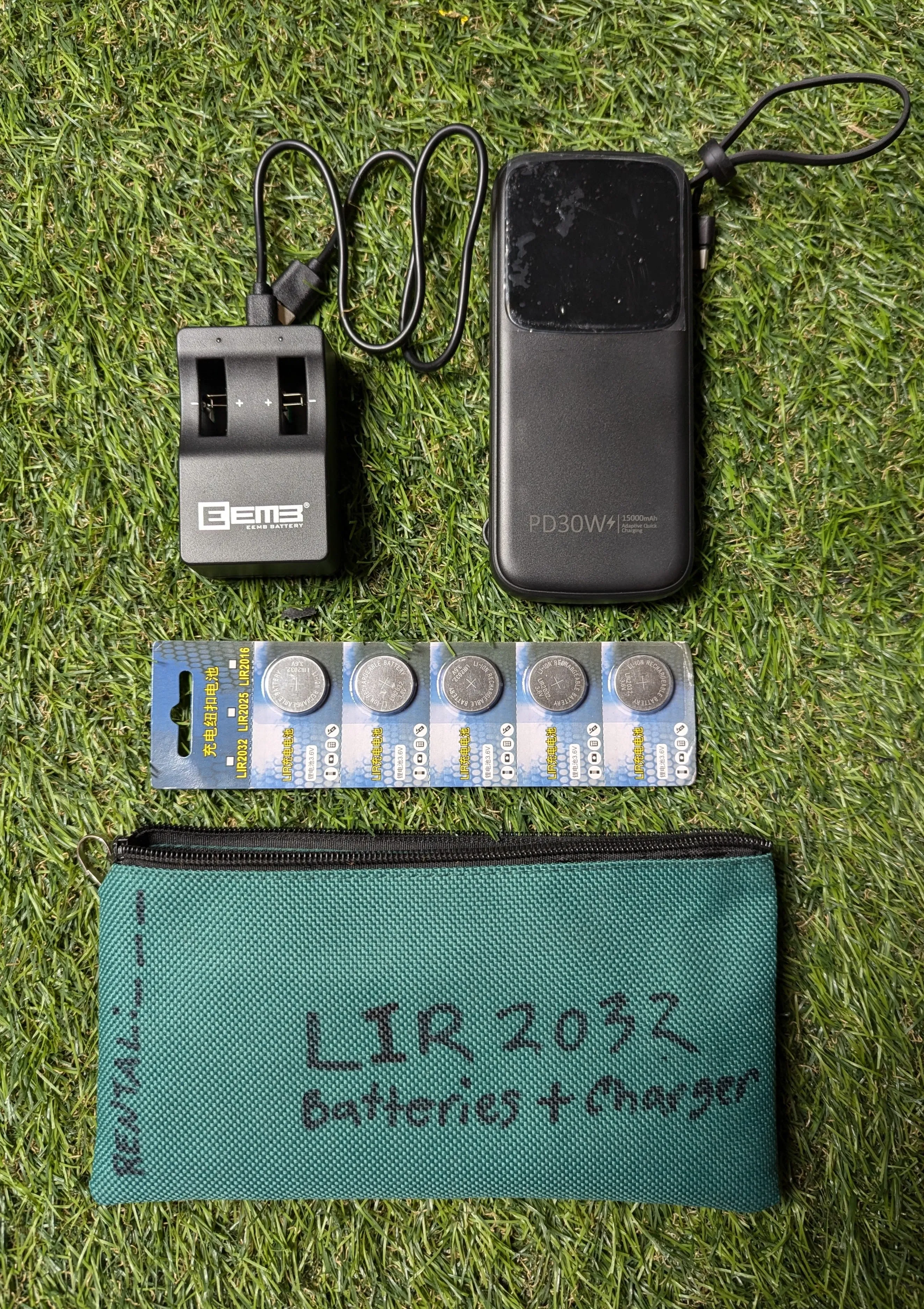 Battery and Charger Bundle LIR 2032